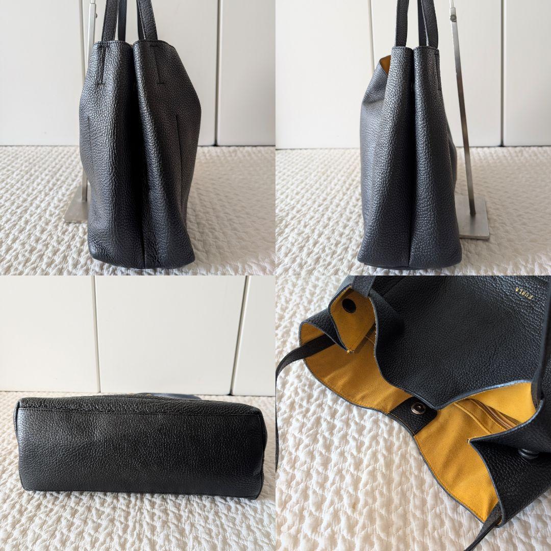 FURLA　フルラ　ハンドバッグ　肩掛け　レザー　本革　ブラック　プリムラ