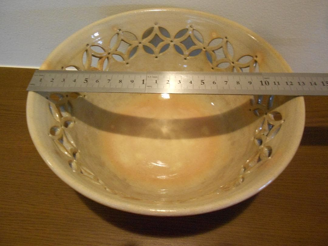 萩焼　１２代　十二代　田原　陶兵衛　七宝鉢　共箱　栞