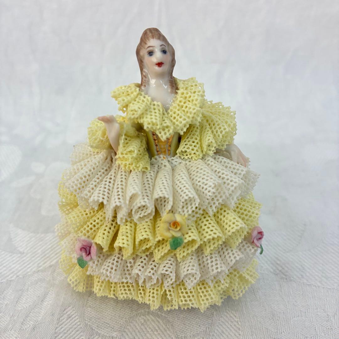 アイリッシュドレスデン レース陶器人形 \"Rosa\" 3体セット③