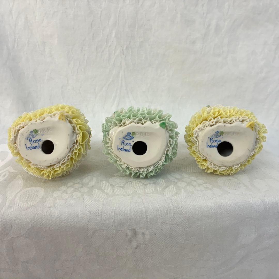 アイリッシュドレスデン レース陶器人形 \"Rosa\" 3体セット③