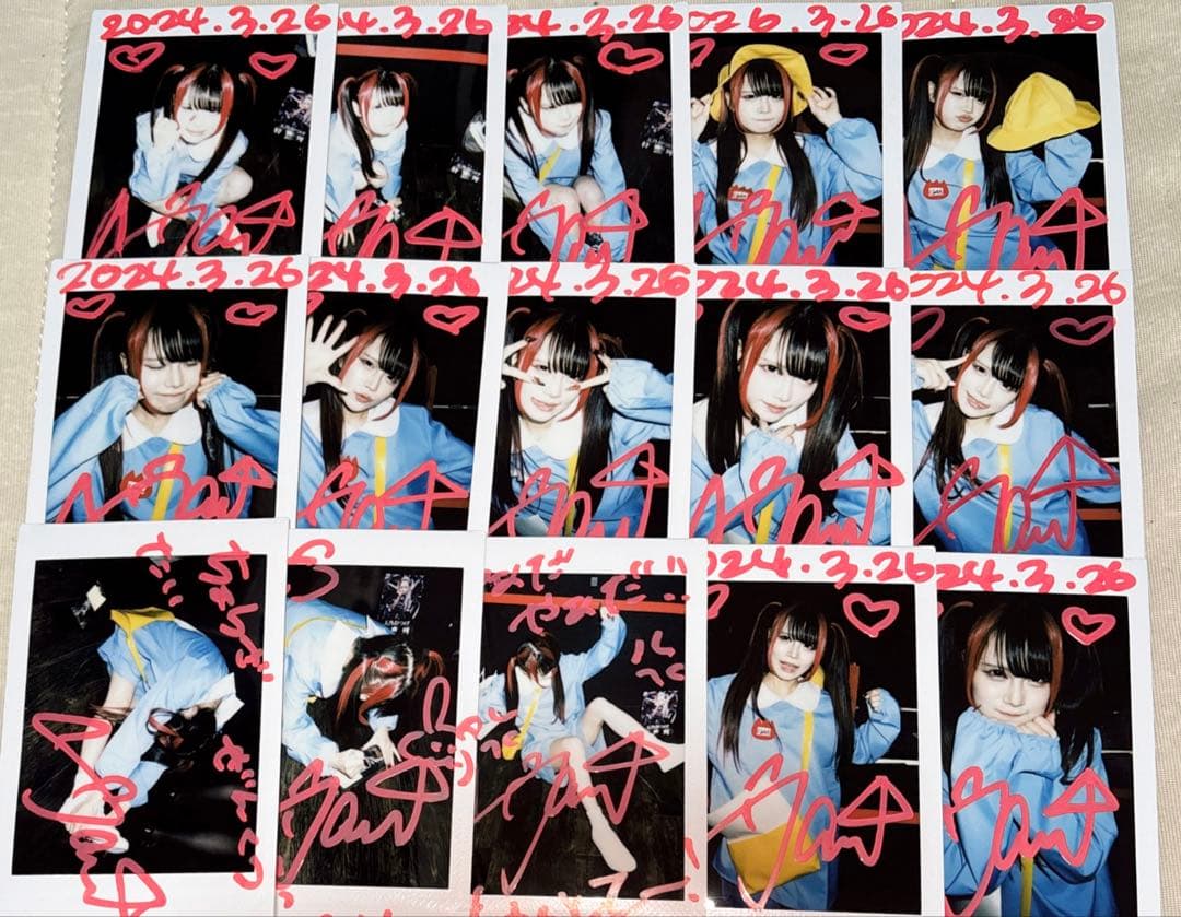 【最終値下げ】 マドメド 那月邪夢 サイン有りチェキ15枚