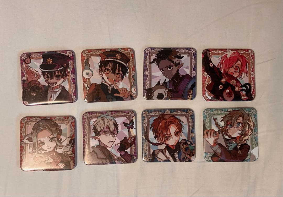 地縛少年花子くん ミュージアム　七不思議 スクエア缶バッジ コンプリート