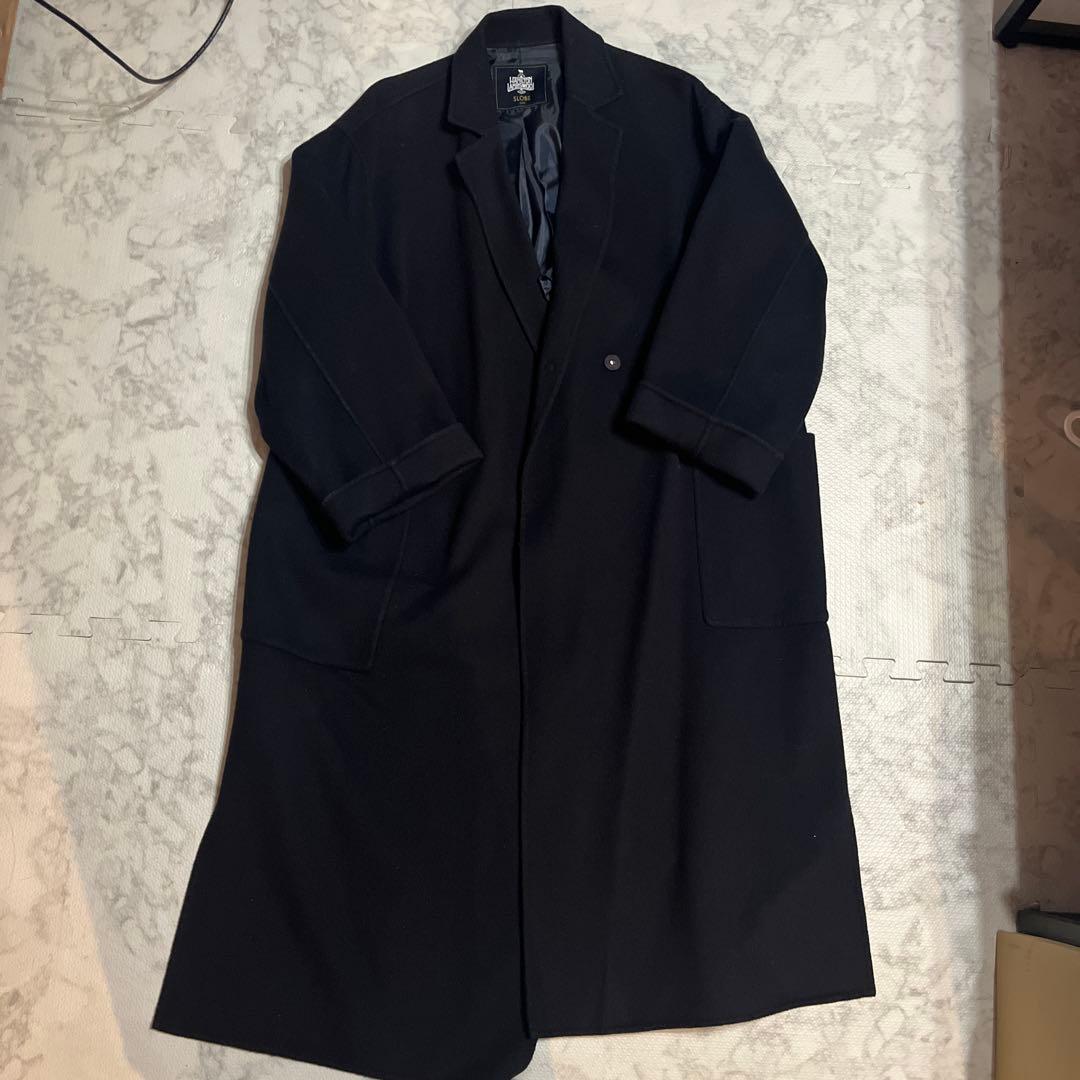 SLOBE IENA ハミルトン ダブルフェイス チェスターコート ネイビー