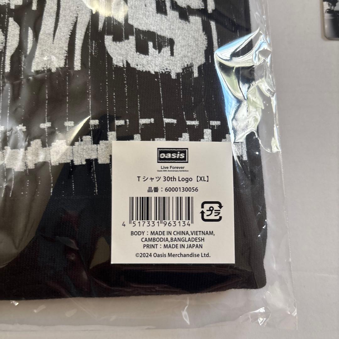 oasis 30周年特別展 Ｔシャツ ブラック　XLサイズ　新品