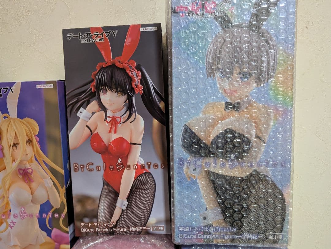 バニーフィギュアセット　リゼロ　レム　ラム　時崎狂三　桜島麻衣　羽入　長門有希