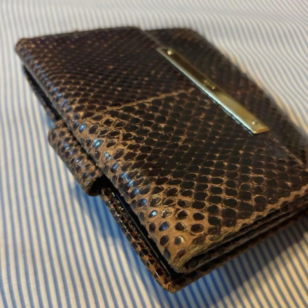 GUCCI ヘビ革 二つ折り財布 イタリア製