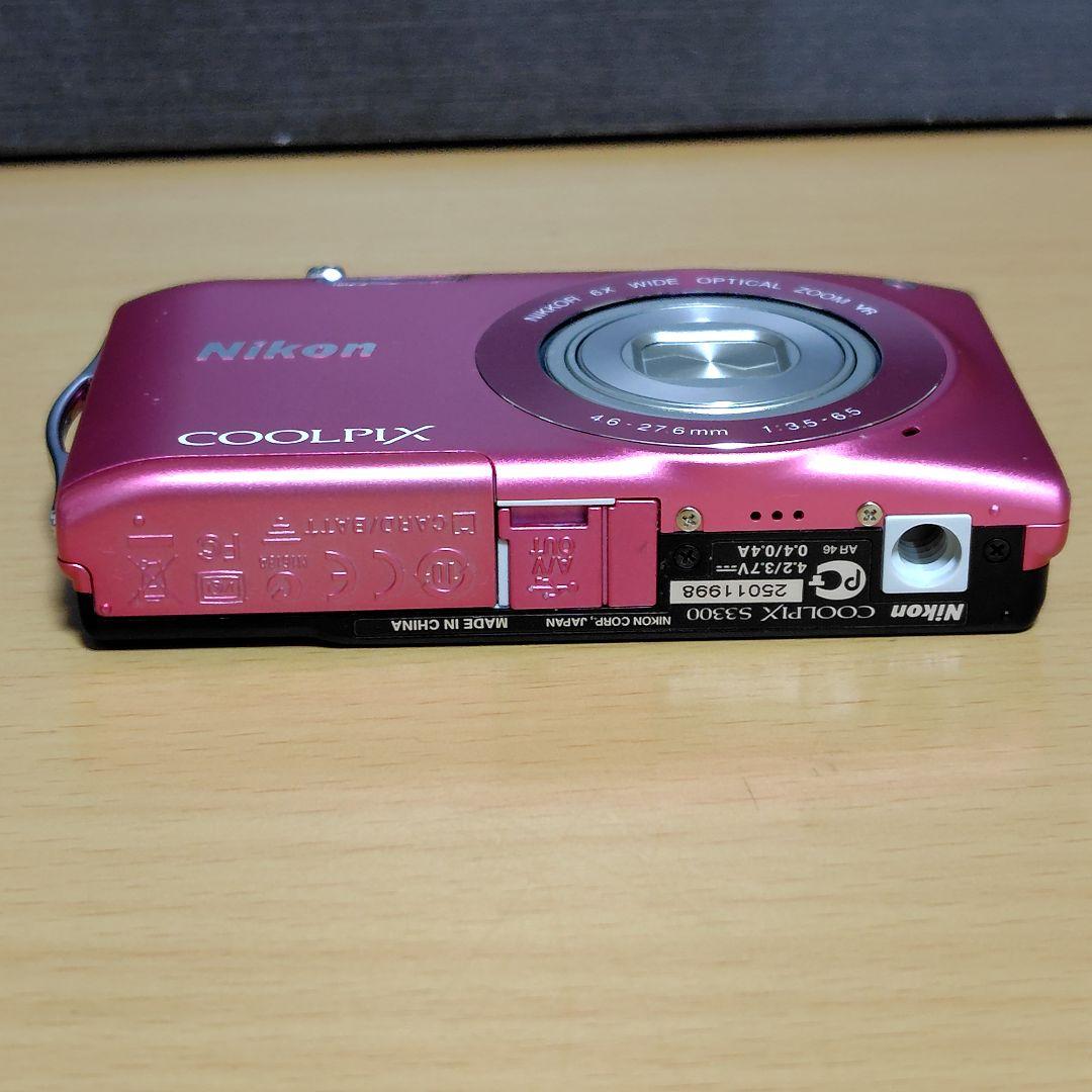 【付属品完備 動作確認済】ニコン クールピクスS3300オールドコンデジ ピンク