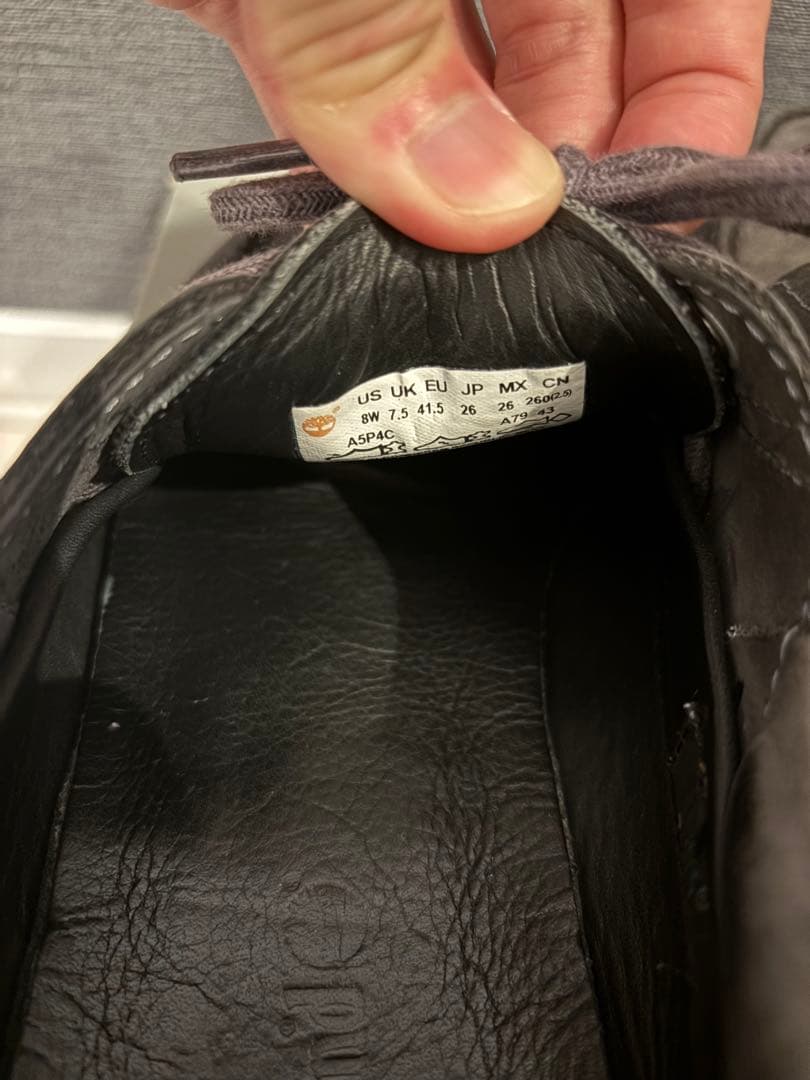 【美品】Timberland スリーアイ　グレー　26.0cm