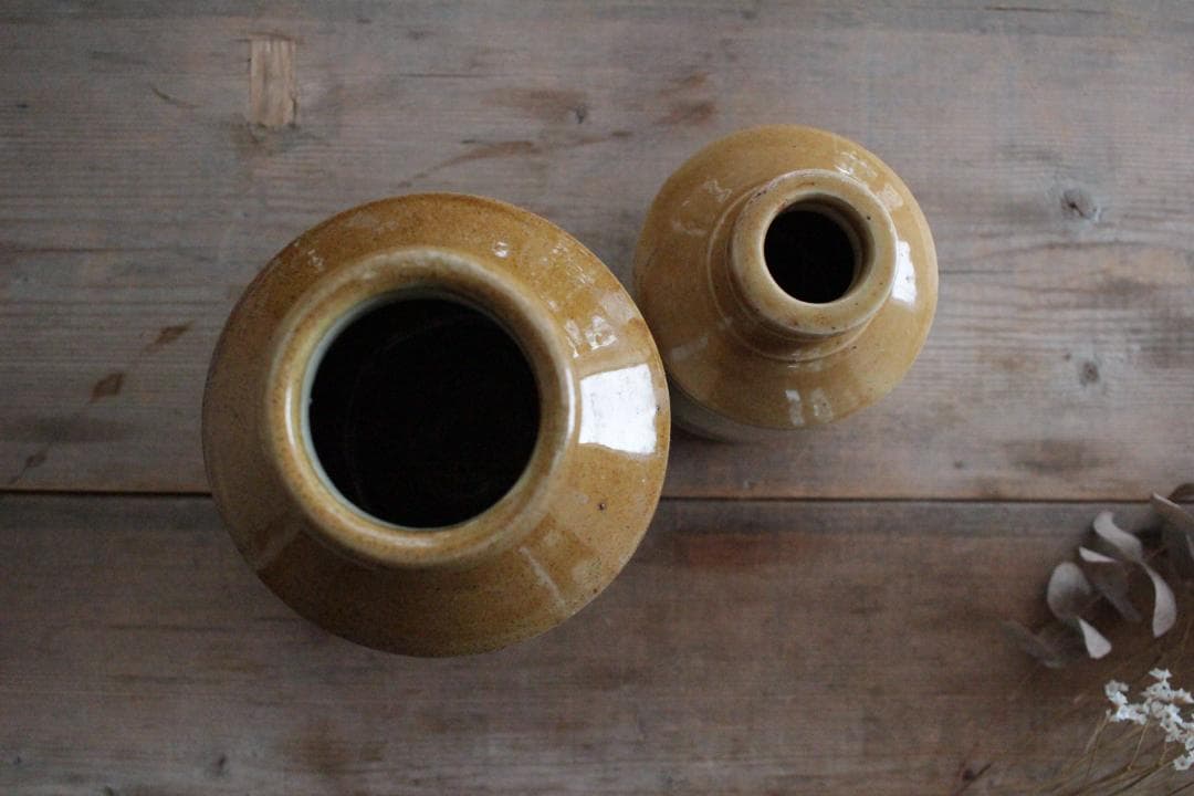 Lサイズ/イギリス陶器ストーンウェアボトル/アンティーク・ヴィンテージ