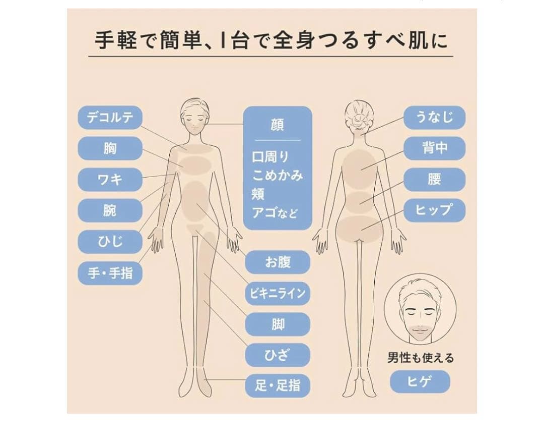 スムーズスキン bare pop 脱毛器 収納ケース付きセット レディース メン