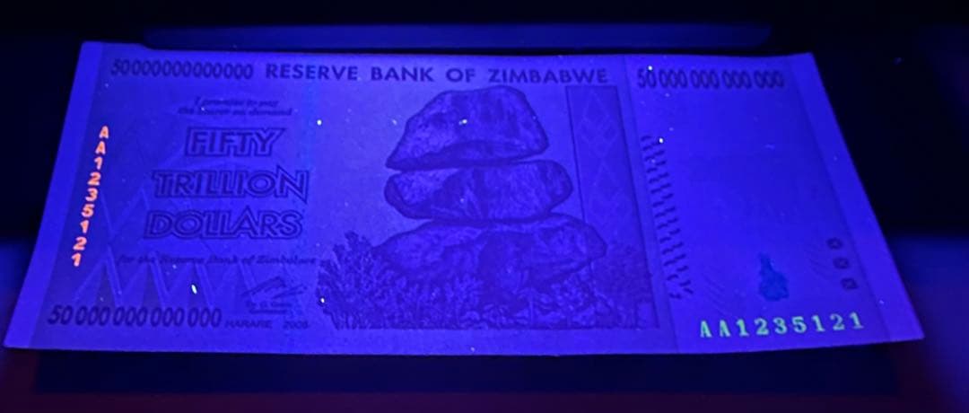 【RV償還紙幣】ジンバブエ50兆ドル紙幣1枚