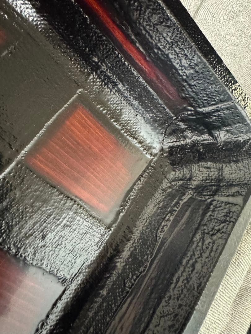 kurosawa7356 角偉三郎　輪島塗　大菜盆　未使用保管品