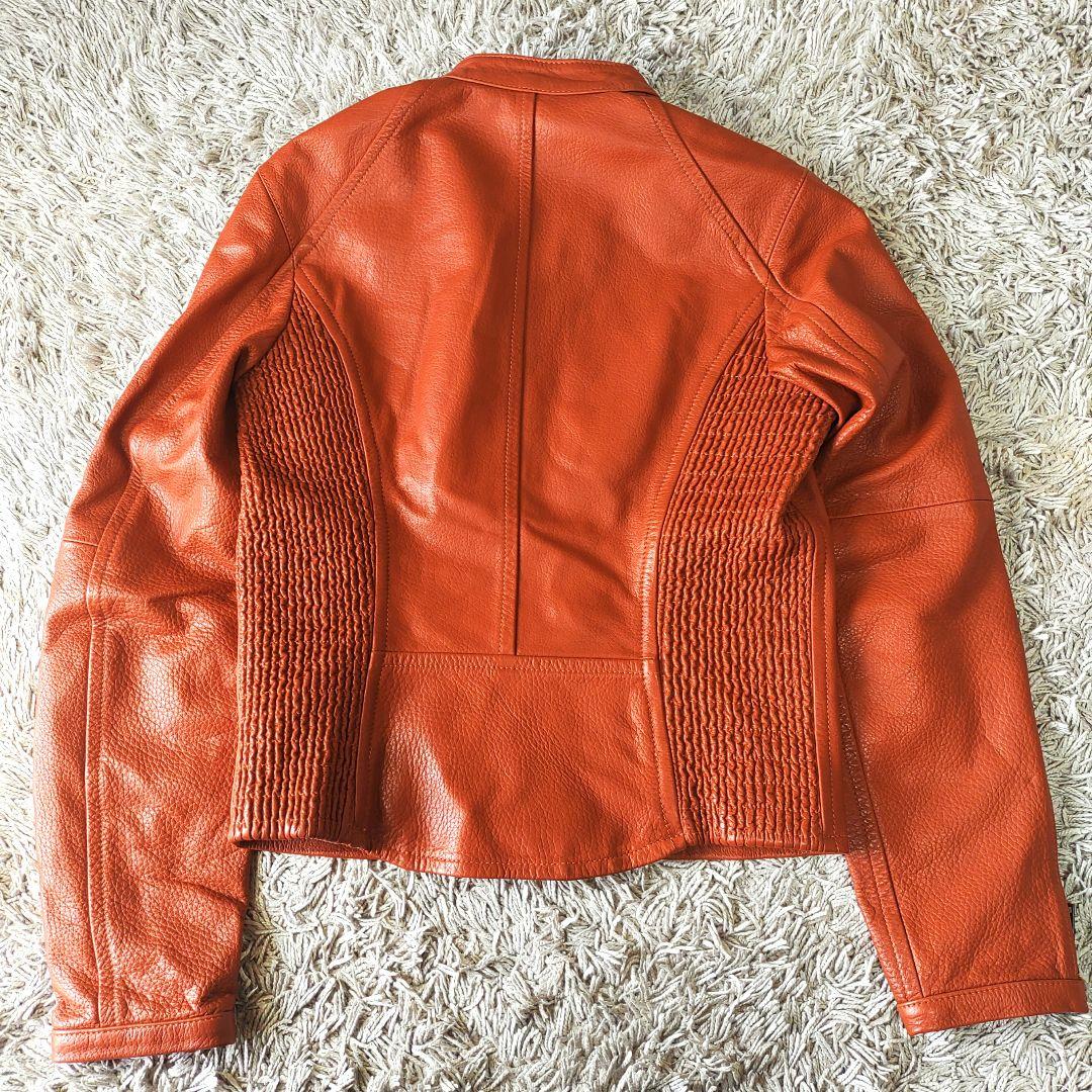 【オレンジ】dsquared2　レザージャケット　本革　牛　ディースクエアード
