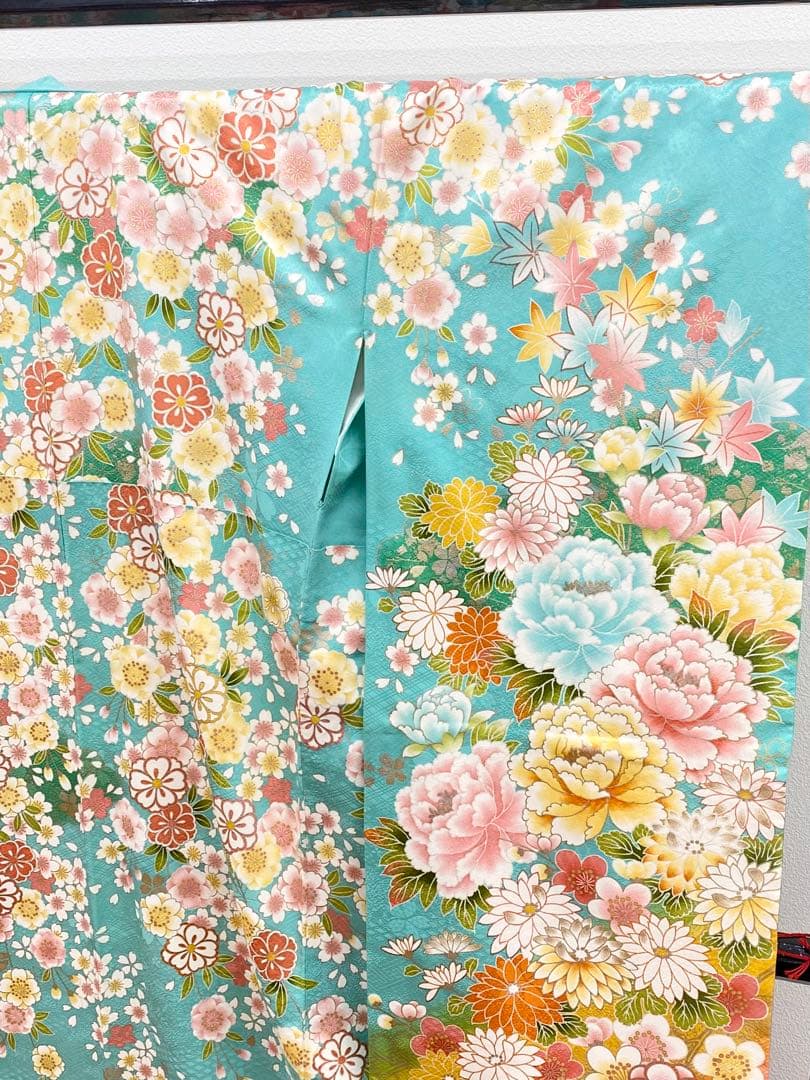 振袖 豪華 刺繍 銀彩 紋意匠 身丈173cm