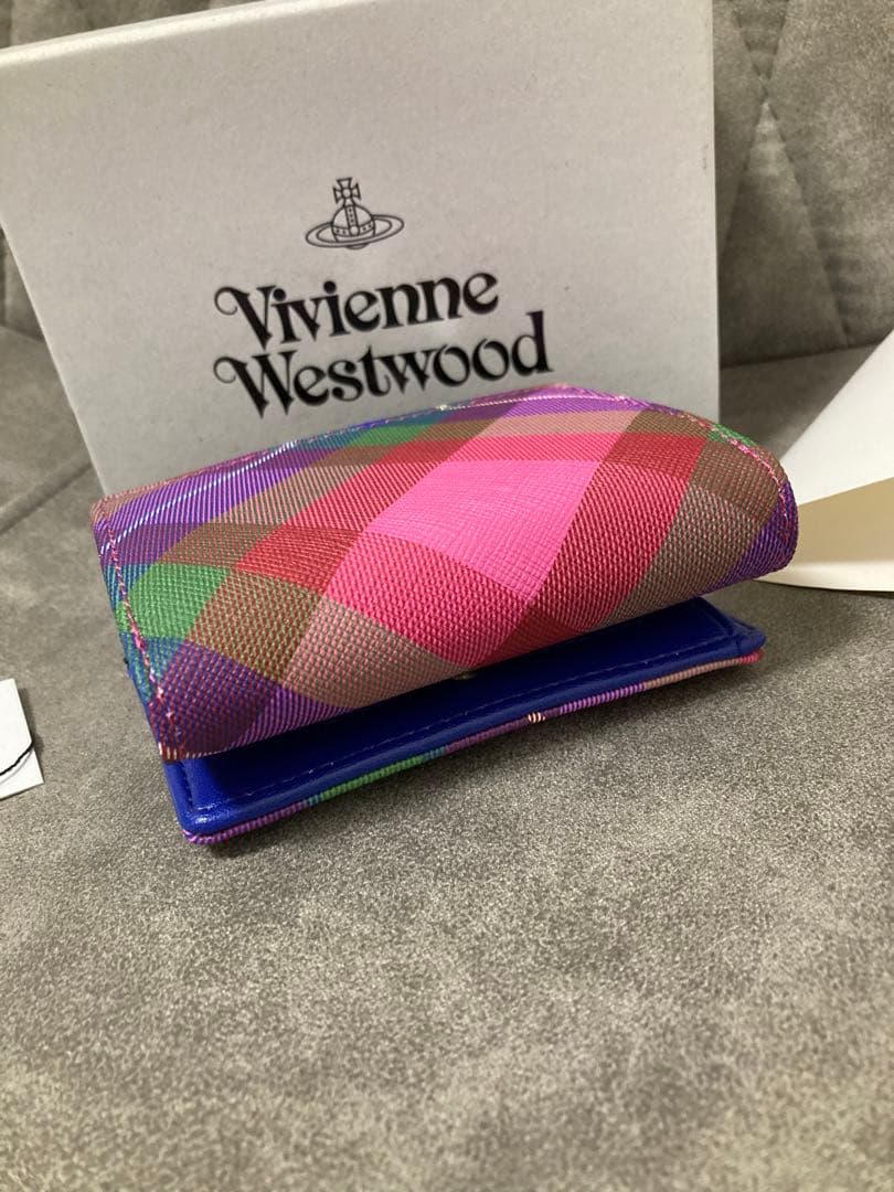 【新品】ヴィヴィアン タータンチェック 3つ折り財布 がま口