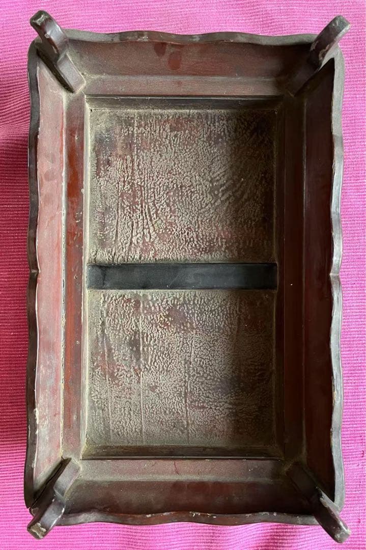 骨董品 18-19世紀の漆器 朱塗 螺鈿 机 中国？韩国？日本？