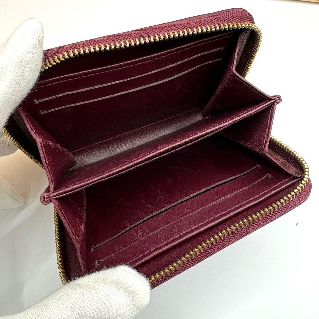 【美品】ルイヴィトン モノグラム ヴェルニ ジッピーパース アマラント