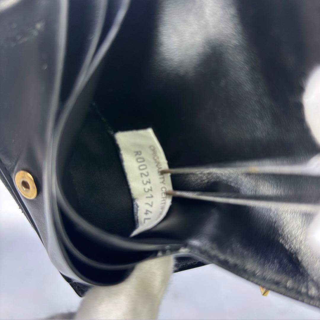 BOTTEGA VENETA スモール カセット 二つ折りファスナーウォレット黒