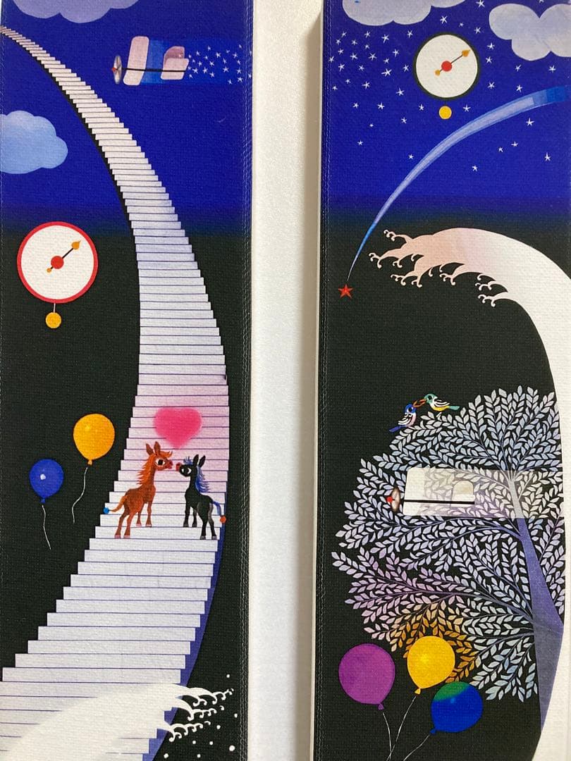 【真作保証】藤城清治 キャンバスジクレー 直筆サイン 150部限定 版画 絵画