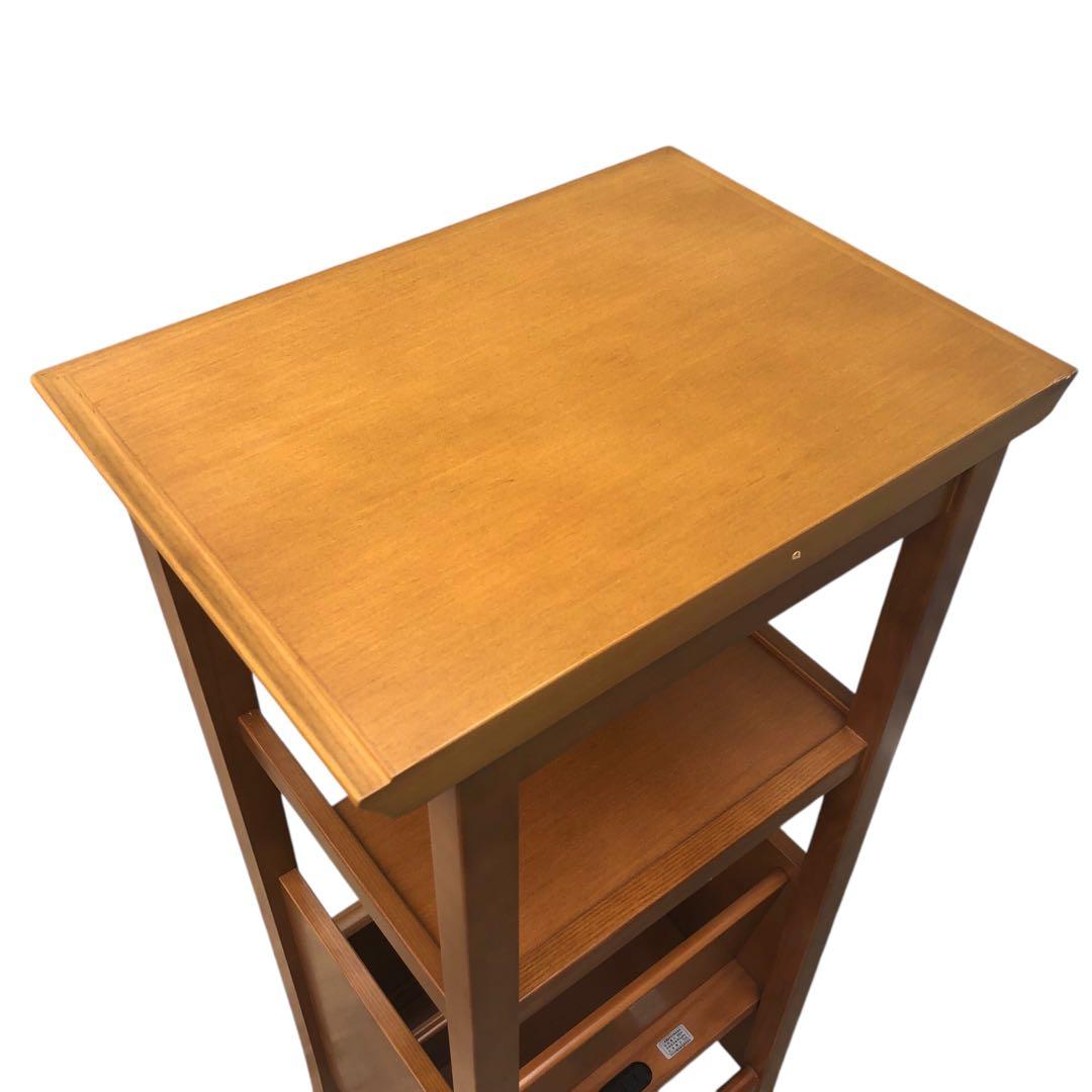 【美品！】Karimoku カリモク家具 電話台・花台 コンセント付き 猫脚