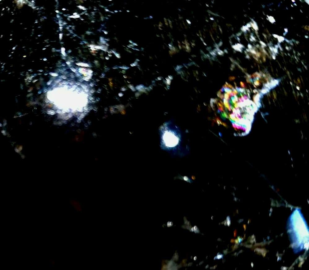 ang3　純天然モリオン　黒水晶　丸玉　大玉2.4Kg　木製台座付き！