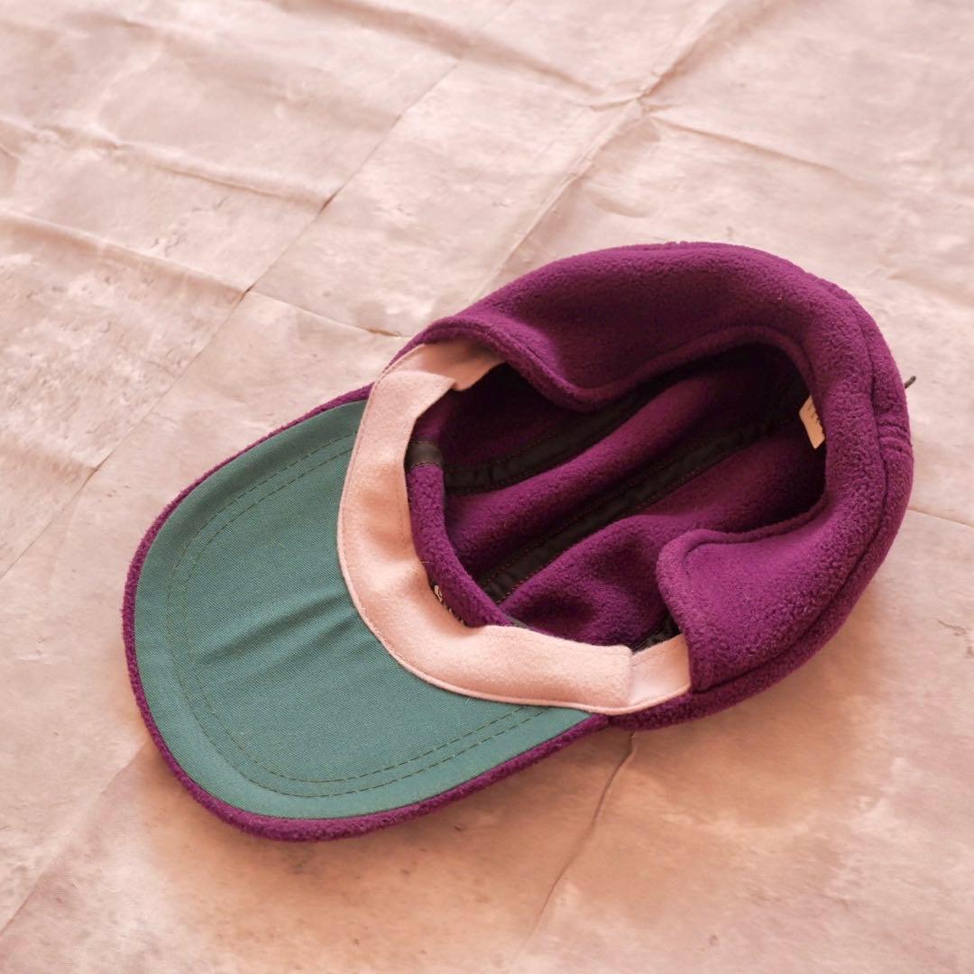 レア 80s 90s USA製 エルエルビーン フリース キャップ 筆記体 XL