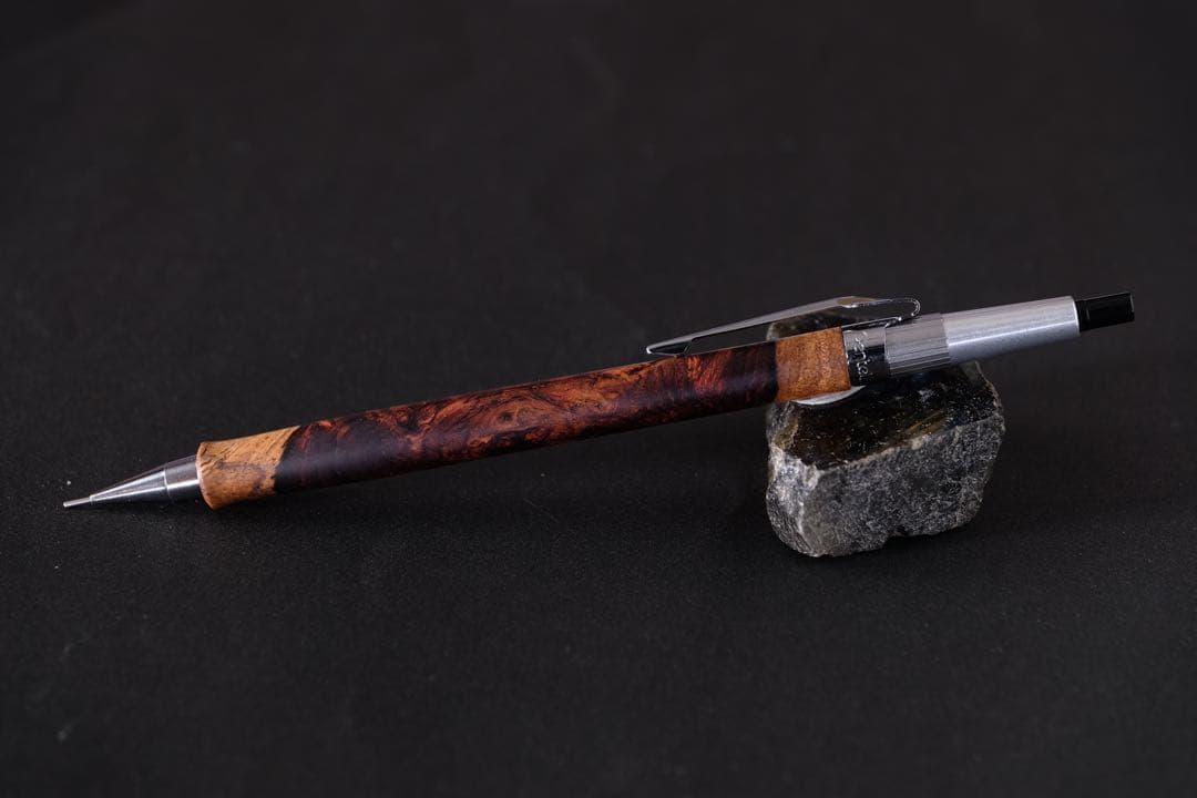 PG5木軸カスタムシャープペンシル0057 ホンジュラスローズ瘤　高村杢工房