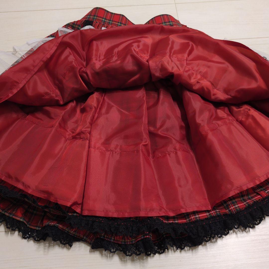 メタモルフォーゼ　ギンガムチェック フレアスカート