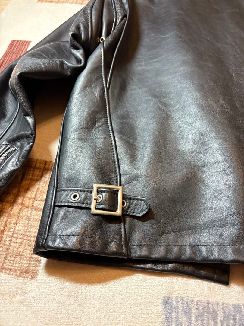 最終価格　　Schott 黒 シングルライダースジャケット　641