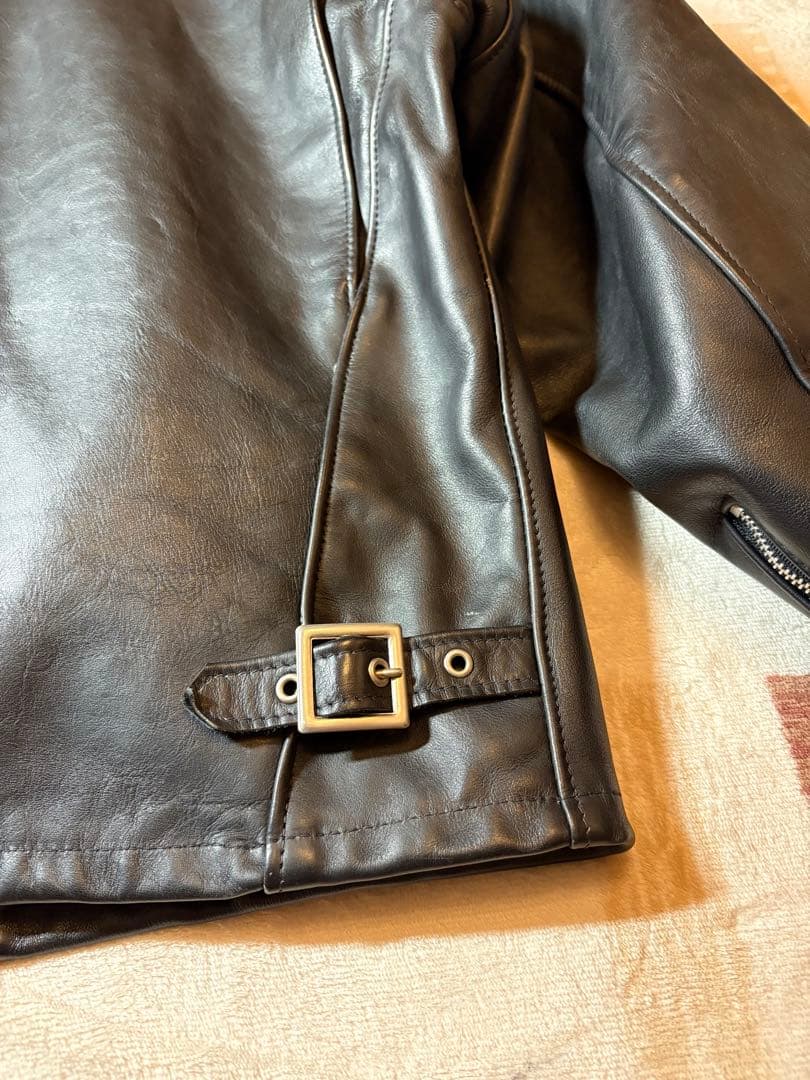 最終価格　　Schott 黒 シングルライダースジャケット　641