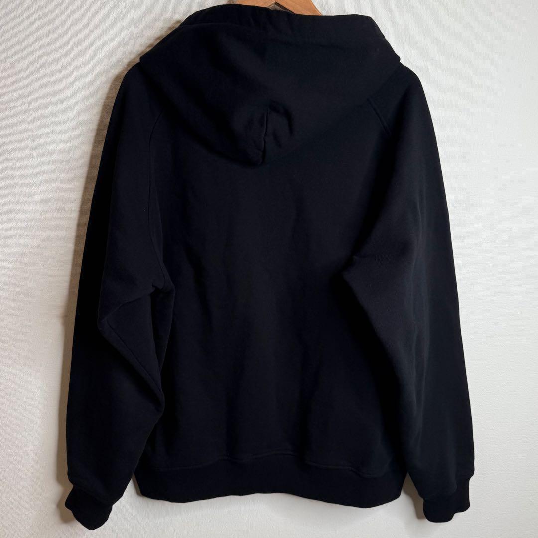 COMOLI コモリ 24aw コットン 裏毛ジップパーカー 黒 サイズ4