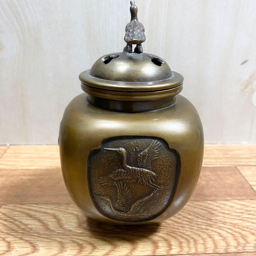織田幸銅器 香炉 四方間取瑞鳥(小) 高岡銅器 仏具 高級 高級仏具