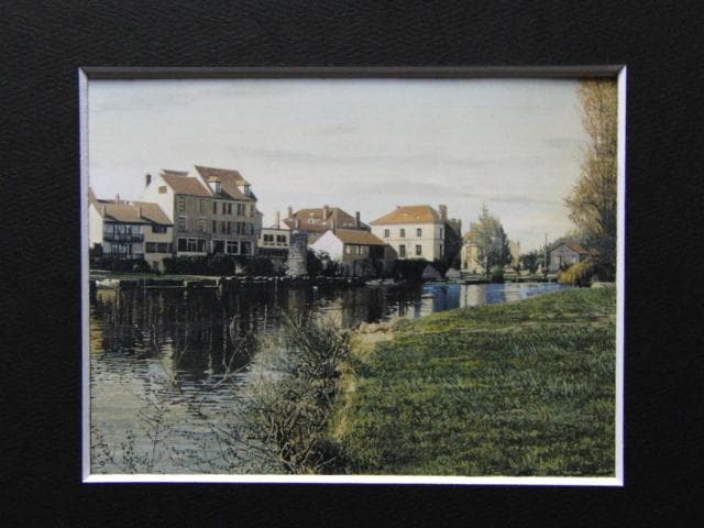 藤田西洋、モレー・エメラルドな空、希少画集画、新品高級額・額装付