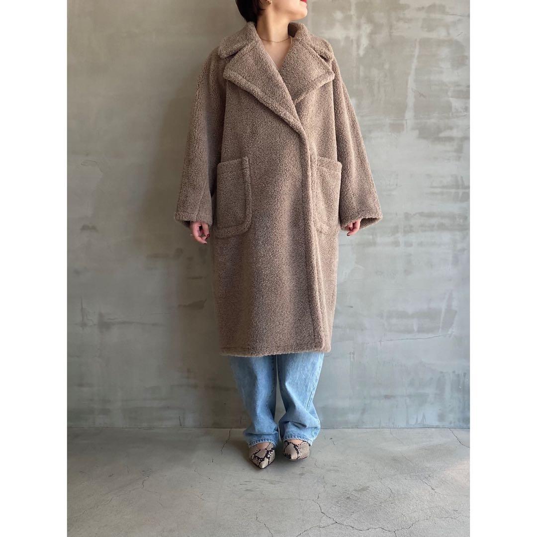 エリオポール HELIOPOLE ボアコート ベージュ 36