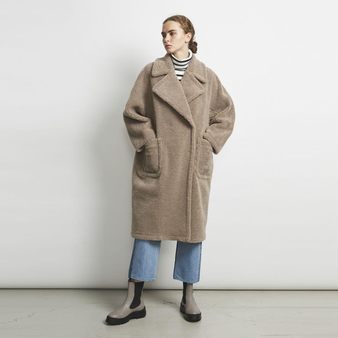 エリオポール HELIOPOLE ボアコート ベージュ 36