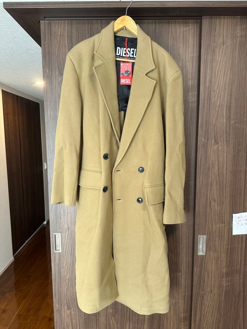 DIESEL ベージュ チェスターコート 新品タグ付き XL（XXL相当）
