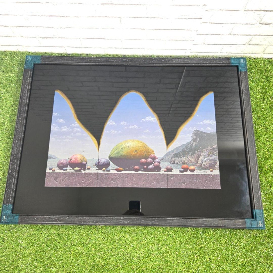 h*u様 細迫 諭「大地と海と果実」 額装 絵画 アート 現代美術