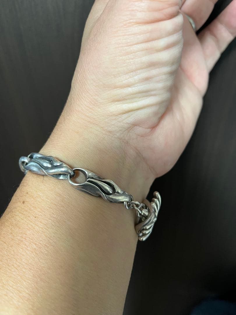 シルバー925 リンクチェーン ブレスレット 約20cm