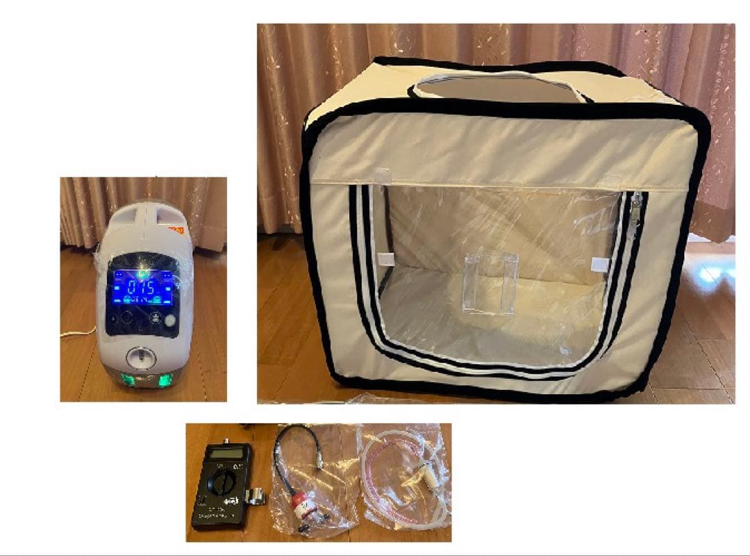 ペット用酸素濃縮器mini1.5 酸素室セットS +濃度計CY-12X