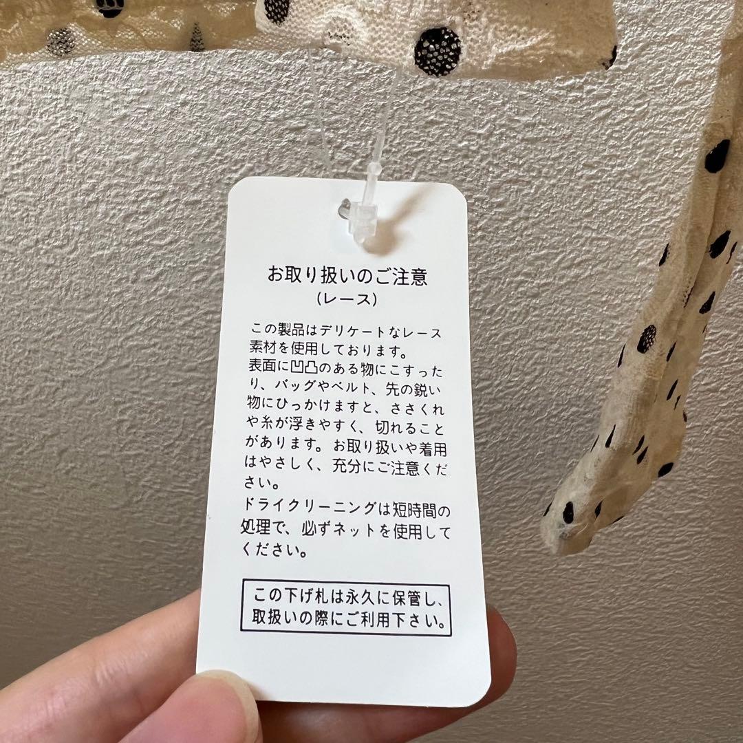 トップス DOT LACE SEE-THROUGH TOP (HIGH NECK)