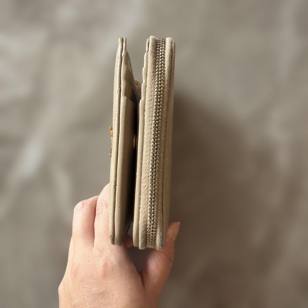 あ*み様 YSL 二つ折り財布 ベージュ キルティング