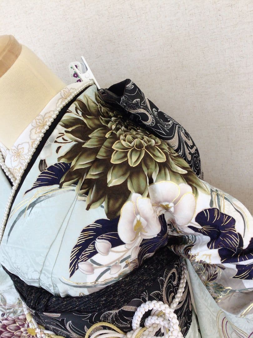 振袖フルセット　くすみ水色