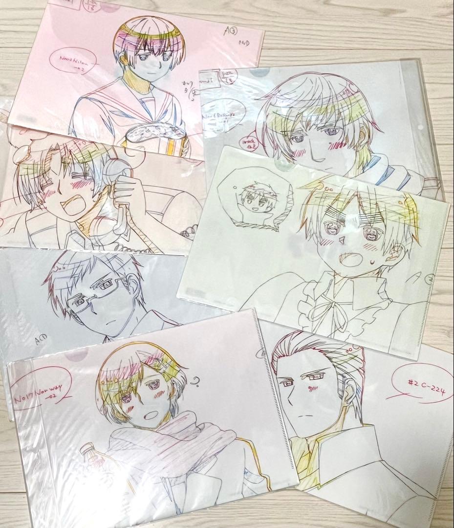 未使用新品　ヘタリア　原画クリアファイル15種コンプリートセット　限定希少品