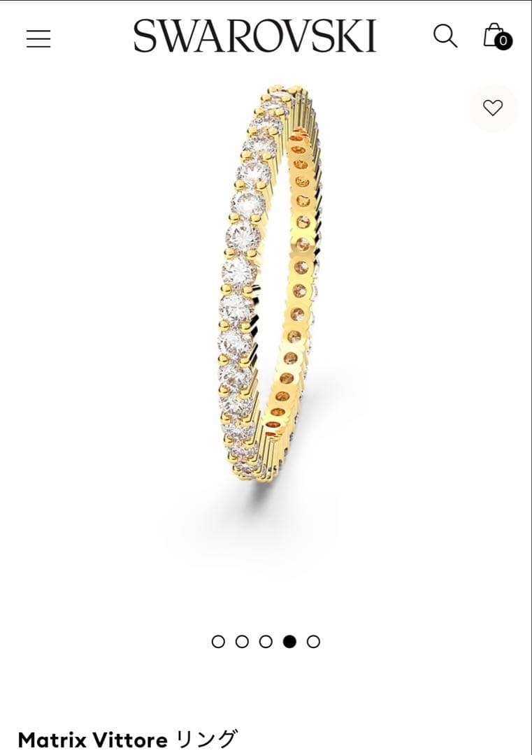 Swarovskip Matrix Vittore リング　ゴールド