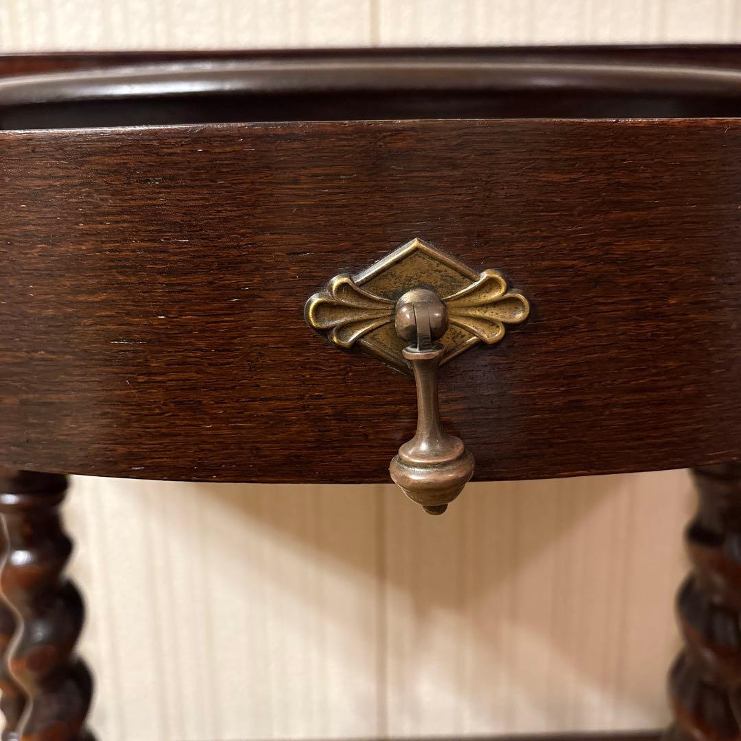 美品！イギリス アンティーク家具 コンソールテーブル花台ダークブラウン 英国製