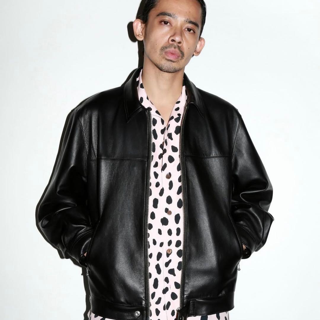 新品未使用　24SS 定価242000円　ワコマリア　レザーライダースジャケット