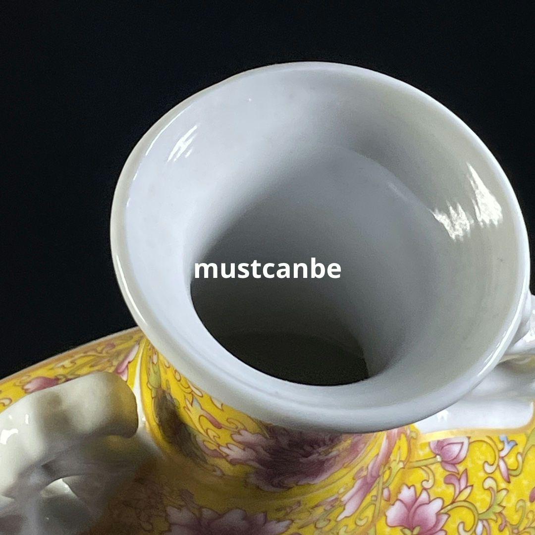 粉彩花鳥双耳抱月瓶 景徳鎮 陶磁器 装飾品 現代工芸品 美術品 置物