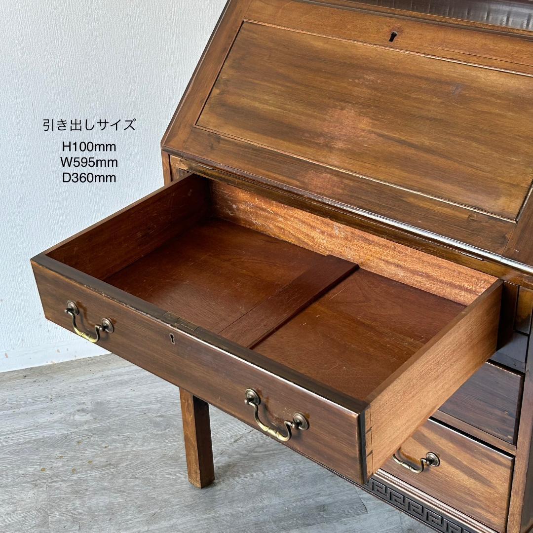 イギリス アンティーク 家具 ライティング ビューロー 英国 チェスト 539A