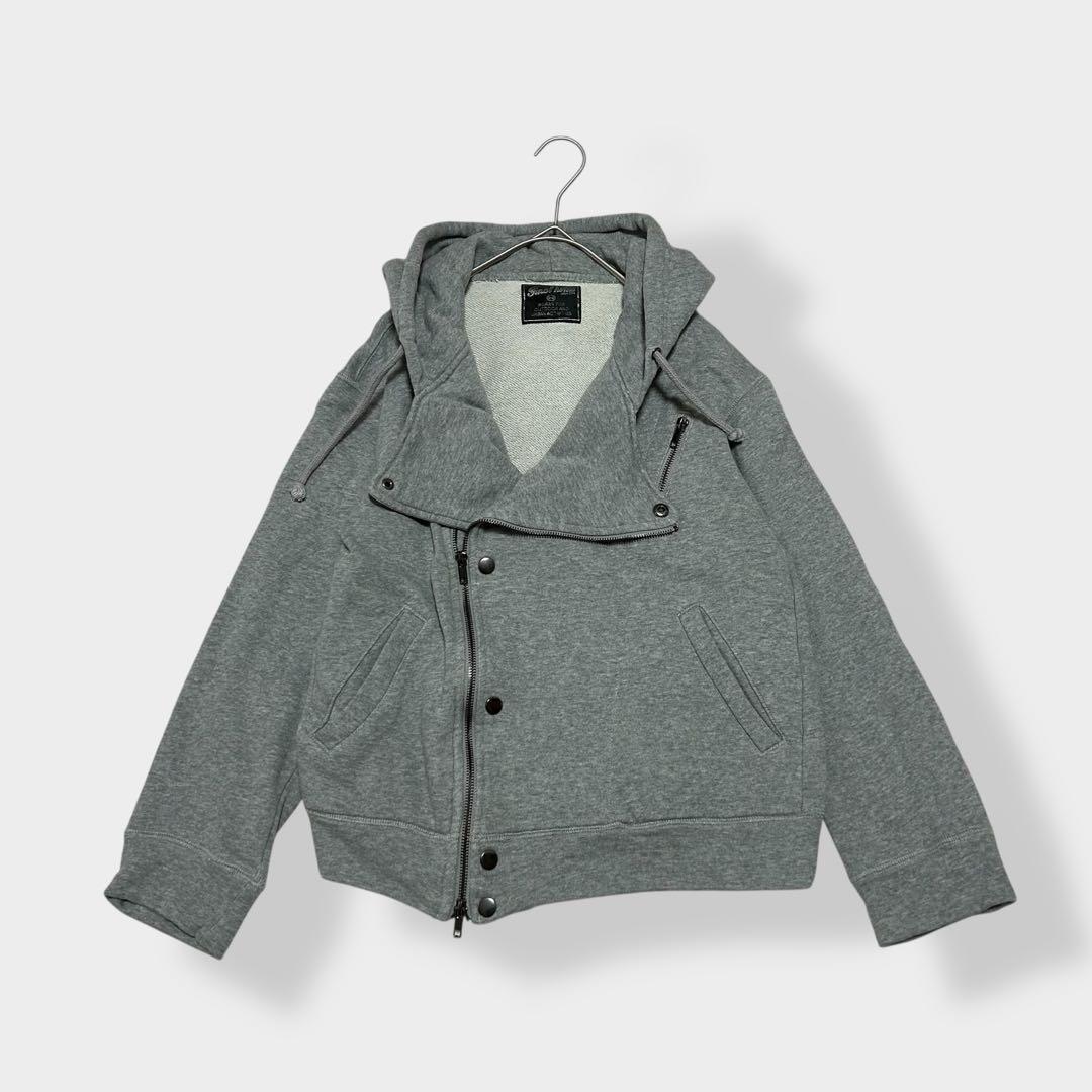 FINAL  スウェット ダブルライダース ジップパーカー グレー XS