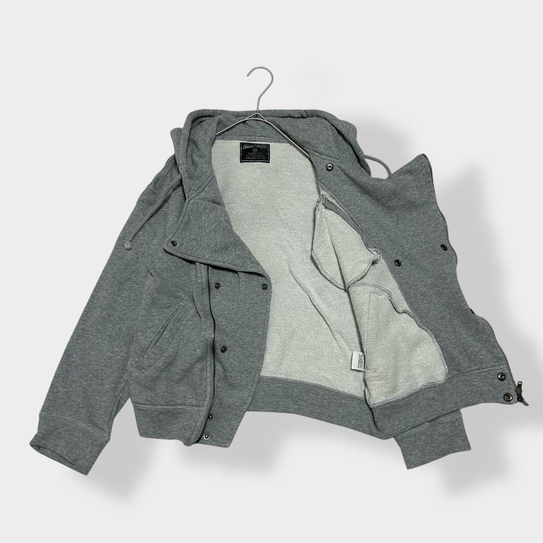 FINAL  スウェット ダブルライダース ジップパーカー グレー XS